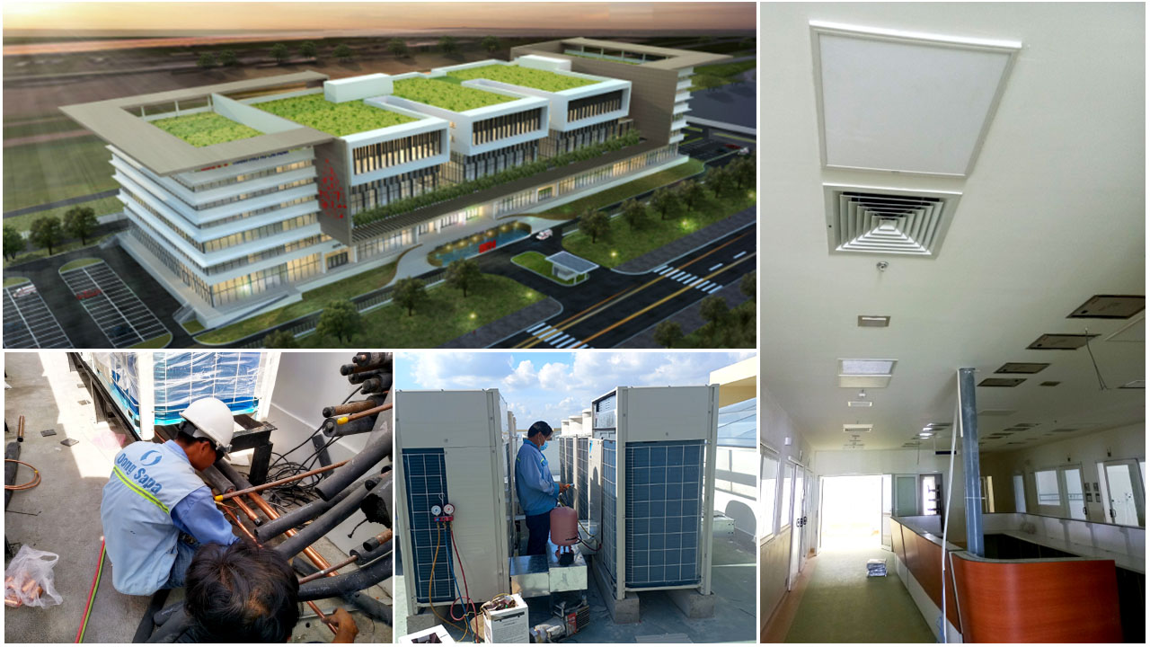 thi công hệ thống điều hòa bệnh viện huyết học