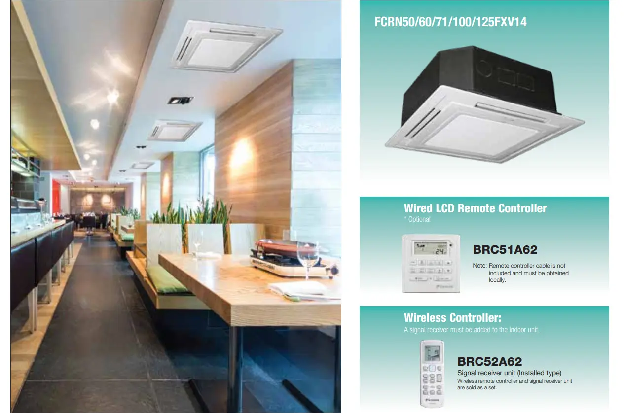 điều hòa không khí âm trần cassette FCNR