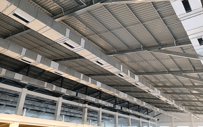 thiet ke he thong thong gio nha xuong ket hop dieu hoa trung tam