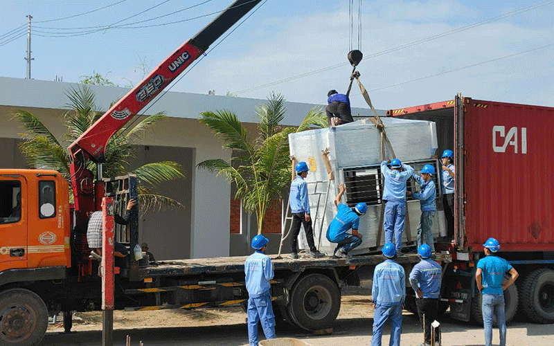 thi cong lap dat he thong dieu hoa nha xuong