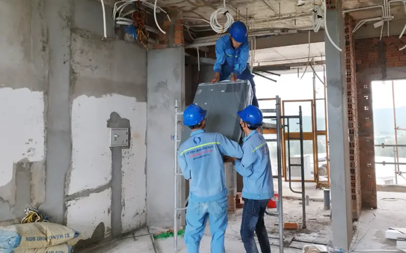 Quy trình lắp đặt dàn lạnh hệ thống điều hòa