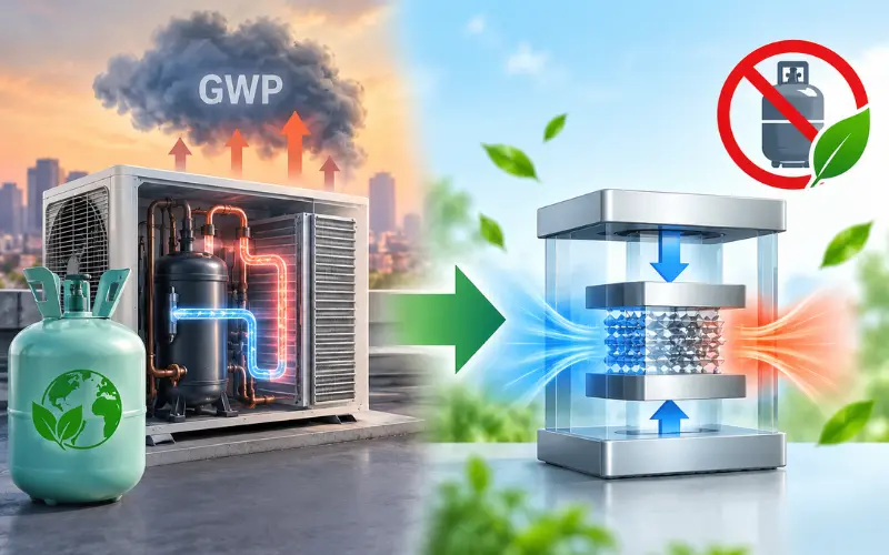 Công nghệ làm lạnh Elastocaloric giú giảm phụ thuộc vào môi chất lạnh có GWP cao