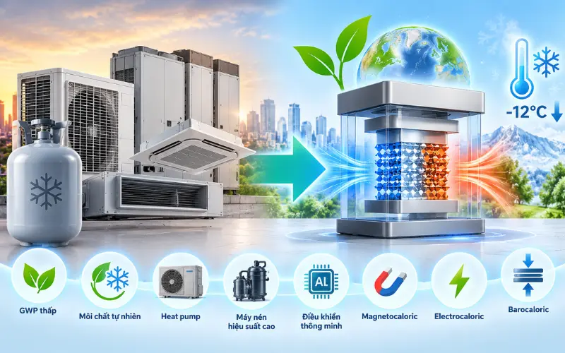 Tương lai ngành HVAC: Công nghệ là lạnh Elastocaloric có thể thay thế máy lạnh dùng gas?