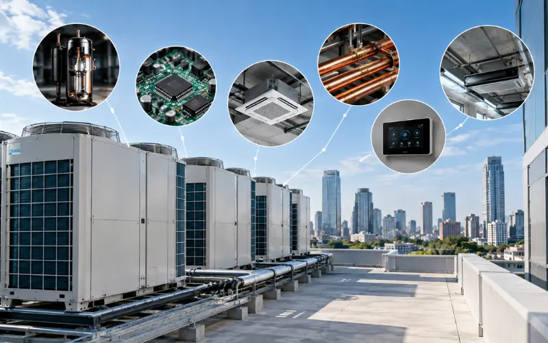 VRV Và VRF Khác Nhau Như Thế Nào? So Sánh Từ Góc Nhìn Kỹ Thuật